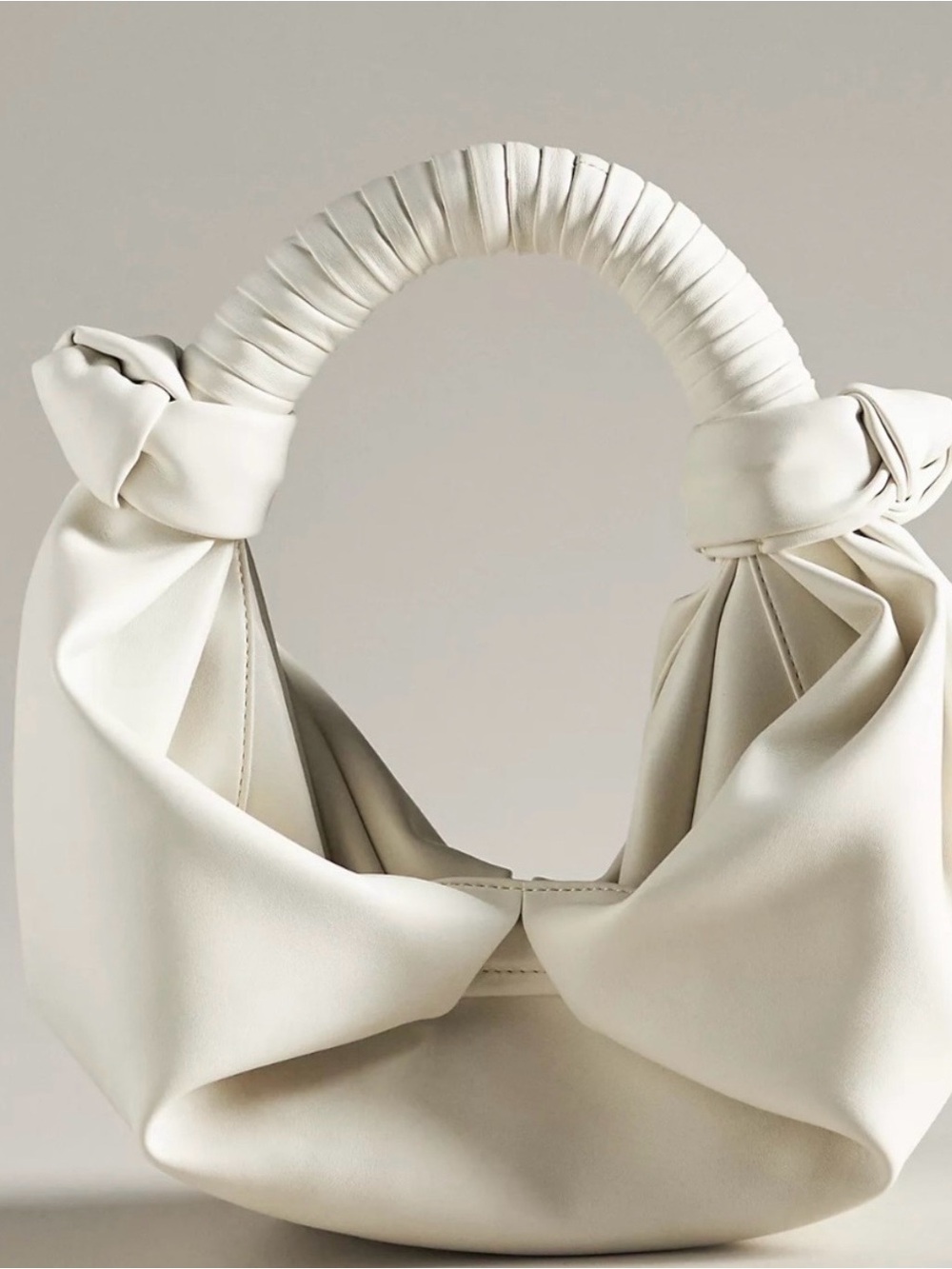 Simon Miller Cream Lopsy Cream Knotted Handle Hobo Bag - Picture 2 of 8